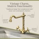 image 2 of Traditional French Classic Kitchen Sink Mono Mixer Tap | Copper | Brushed Brass | 1