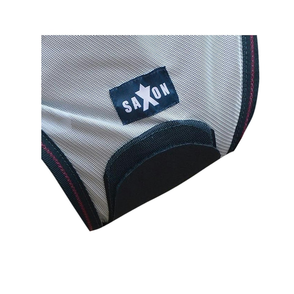 image 1 of Saxon Mesh Mask - White/Navy - Pony