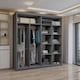 image 3 of Sliding wardrobes 4U Modern Full Mirror Sliding Door Wardrobe Multi Size & Color Options - 203cm Grey | 203cm