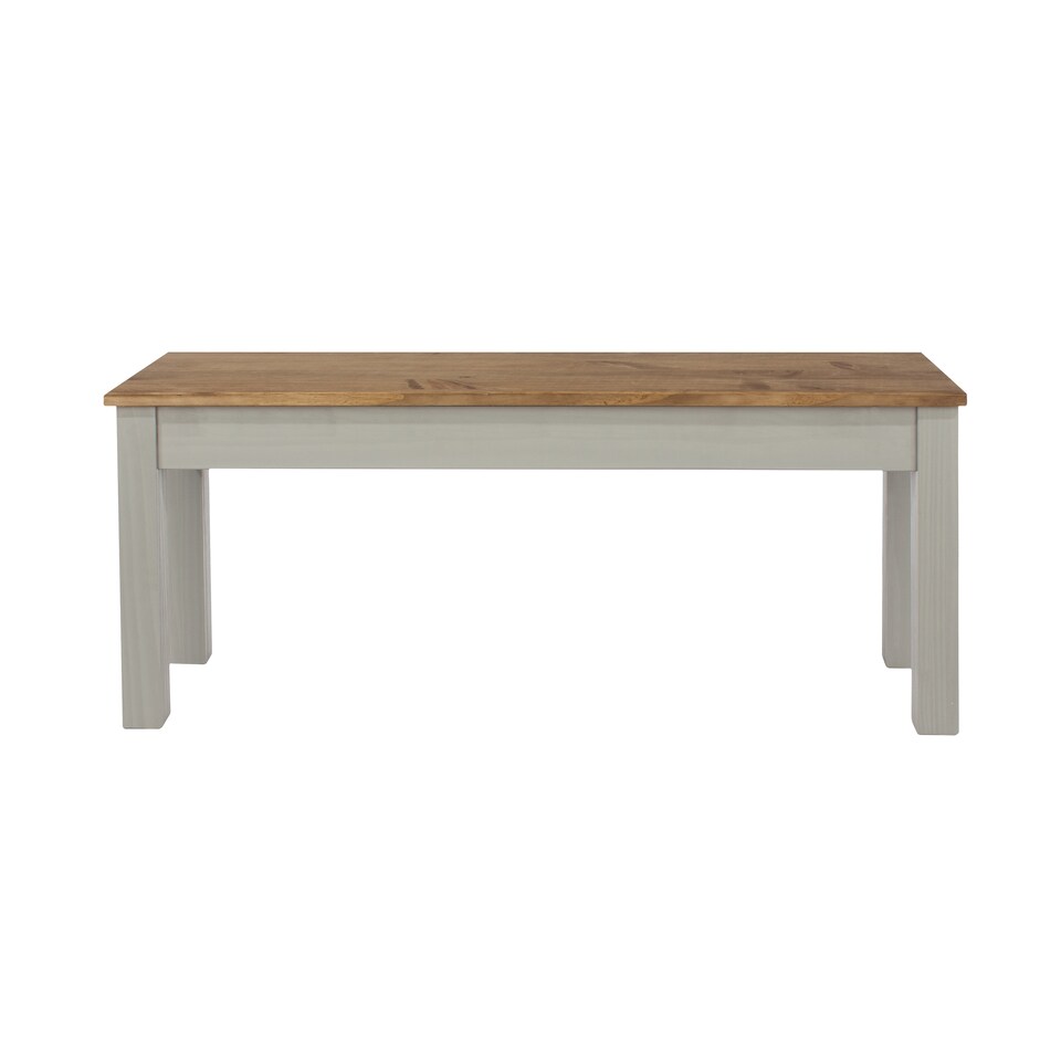 image 1 of Linea Grey Wax and Antique Wax Wooden Dining Bench - Available in 105cm and 135cm Sizes | Grey | Grey | M | 1