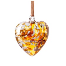 Amelia Art Glass Hanging Friendship Birthstone Heart Ornament June
