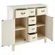 image 5 of Sustainable 6 Drawer White Sideboard, Modern Storage Small Sideboard, Elegant Design Wooden Sideboard White