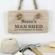 image 3 of Personalised Man At Work Wooden Sign
