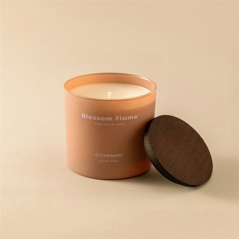image 1 of Cosmic Scented Candle Lush Greenery Olive Finish Handcrafted Soy Wax Candles