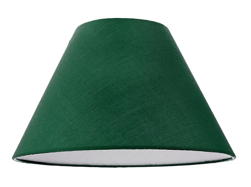 image 1 of 12 Inch Forest Green Cotton Coolie Lampshade Suitable for Table Lamp or Pendant | Green
