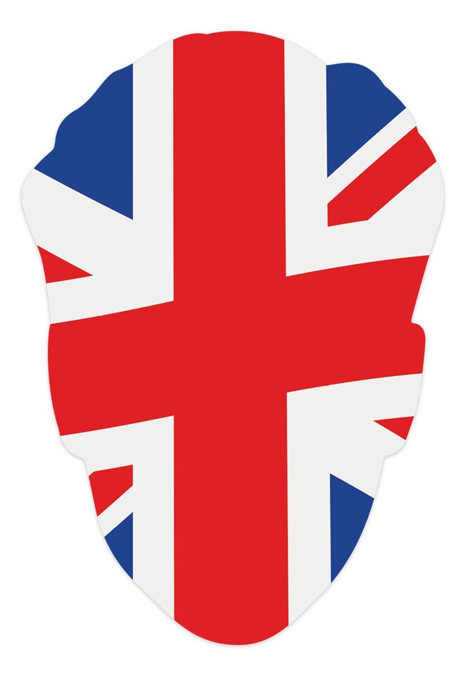 image 1 of Union Jack Cardboard Face Mask