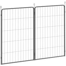 PawHut 2 Piece Expansion Pack Dog Pen for Large Dogs, 100cm Tall, Black | Multi | Not provided