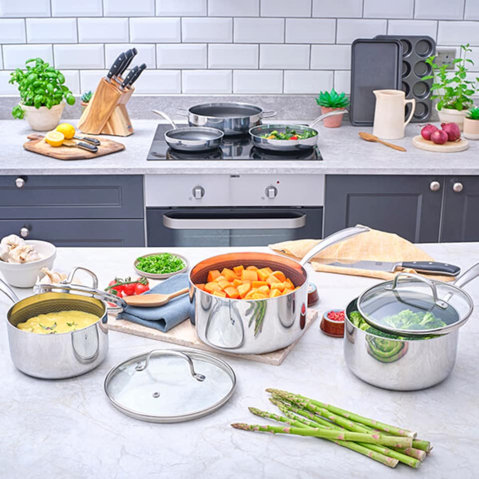 image 1 of Stoven Hextra 3 Piece Saucepan Set