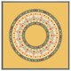 image 4 of Orange circle ornament. round frame (Picture Frame) White | XS