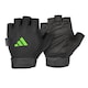 image 1 of Adidas Essential Adjustable Training Gloves, Aeroready Cooling, Padded Suede Palms. | Black | Blue | M