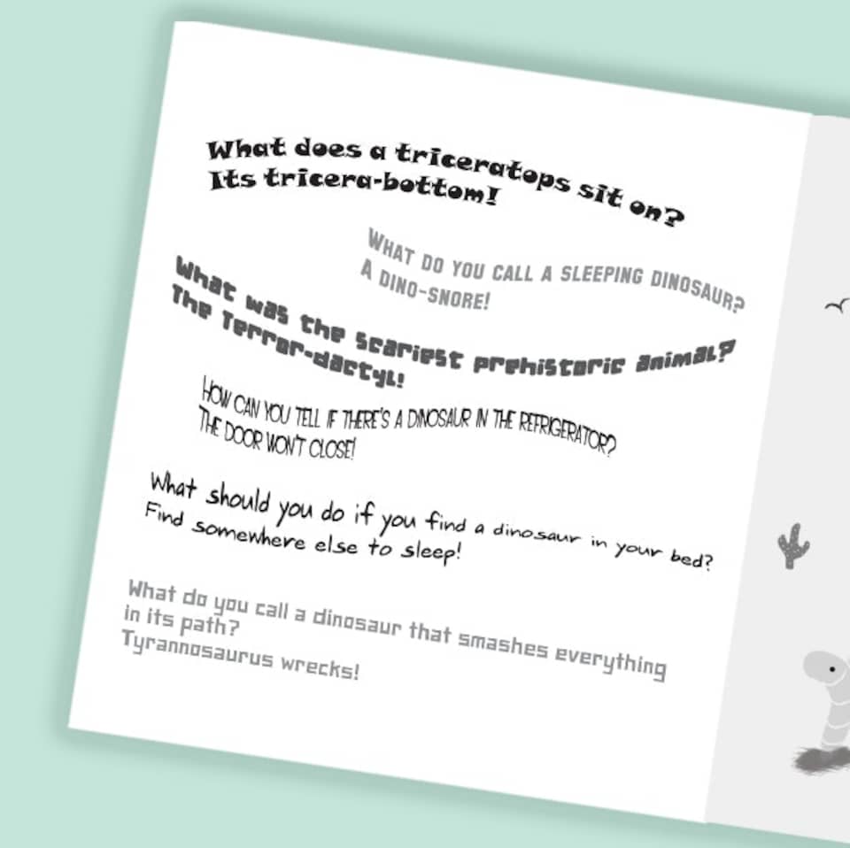 image 1 of Dinosaur Jokes Birthday Card - Funny Birthday Card