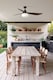 image 1 of Outwood 150cm Smart Ceiling Fan Dark Brown, Walnut Blades, E27 Light, IP44