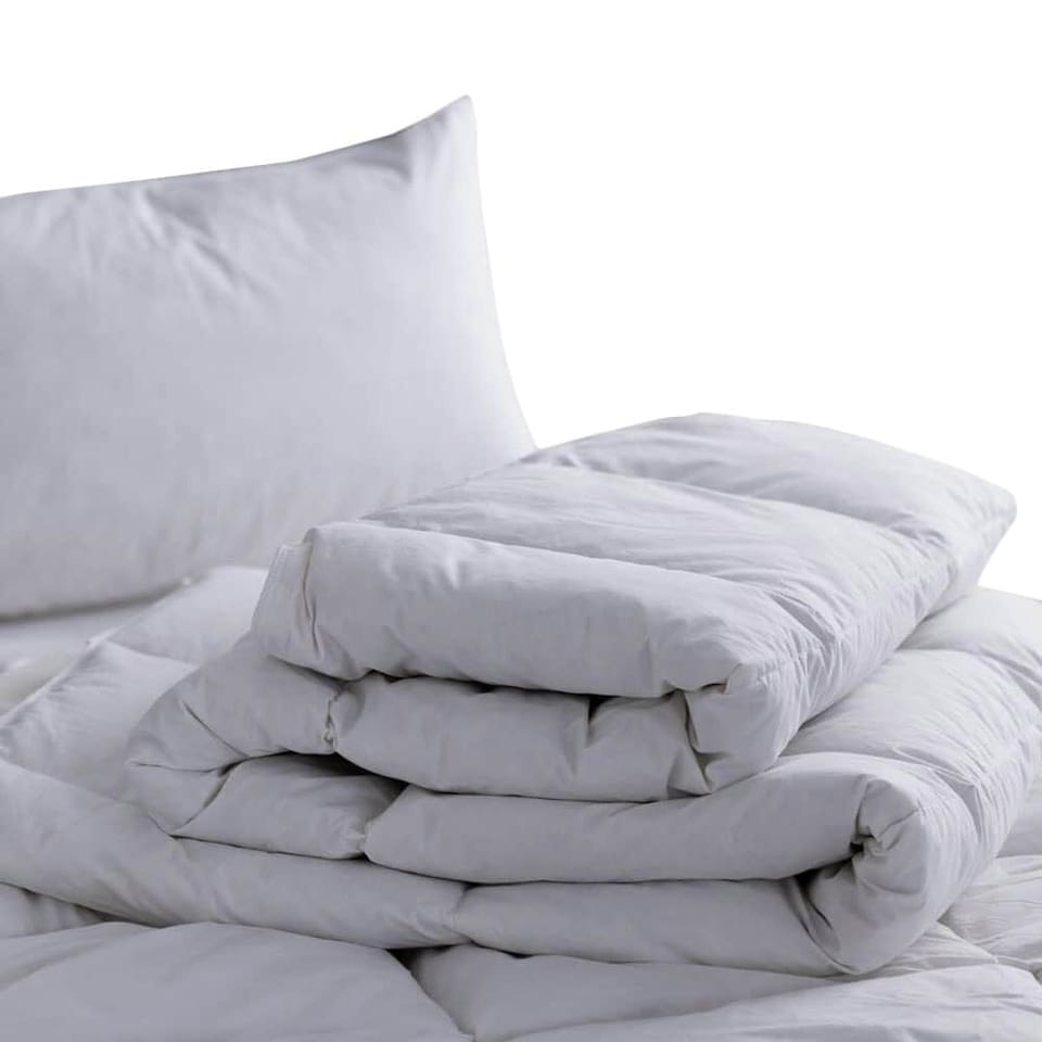 image 1 of Belledorm Hotel Duck Plain Duvet - White - Single