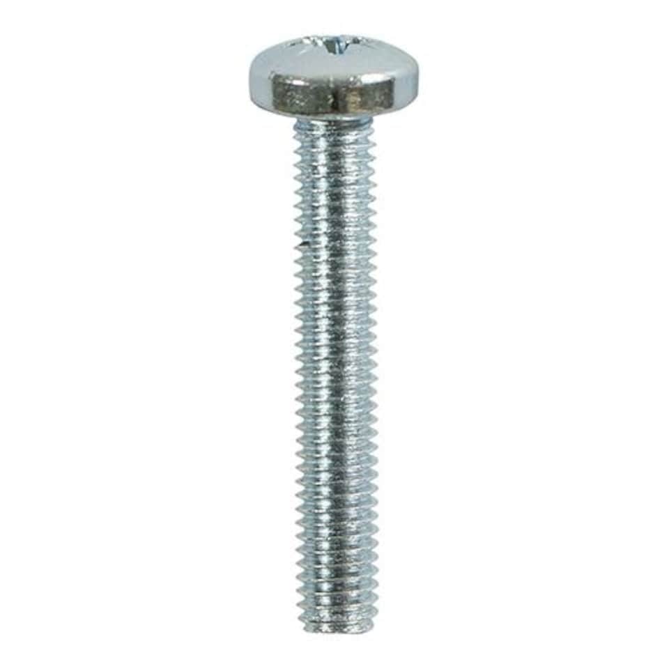 image 1 of Timco - Metric Threaded Machine Screws - PZ - Pan Head - Zinc (Size M4 x 50 - 100 Pieces)