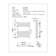 image 3 of Zennor - Chrome Electric Towel Rail H600mm x W500mm Straight 200w Thermostatic