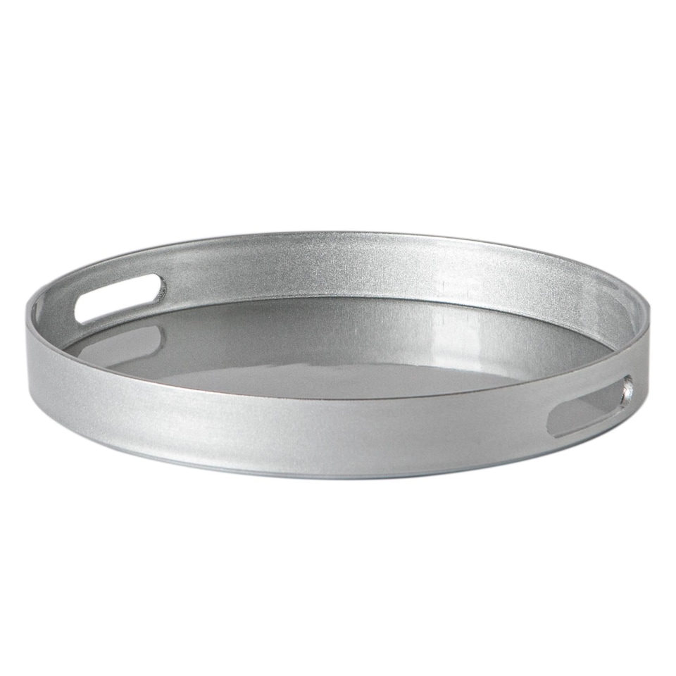image 1 of Argon Tableware Round Serving Tray - 33cm - Silver | Silver | Silver
