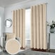image 1 of Hampton Cream Velvet Curtains 66 x 90 inch (168 x 229 cm) 100% Blackout Eyelet Thermal Noise Reducing Curtains for Bedroom and Living Room