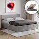 image 1 of Vida Designs Lisbon Double Ottoman Faux Leather Bed, Grey & Gel Memory Foam Pocket Spring Mattress, Double
