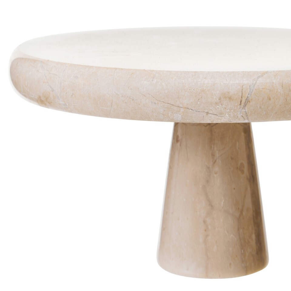 image 1 of Himaya Champagne Marble Cake Stand Cream