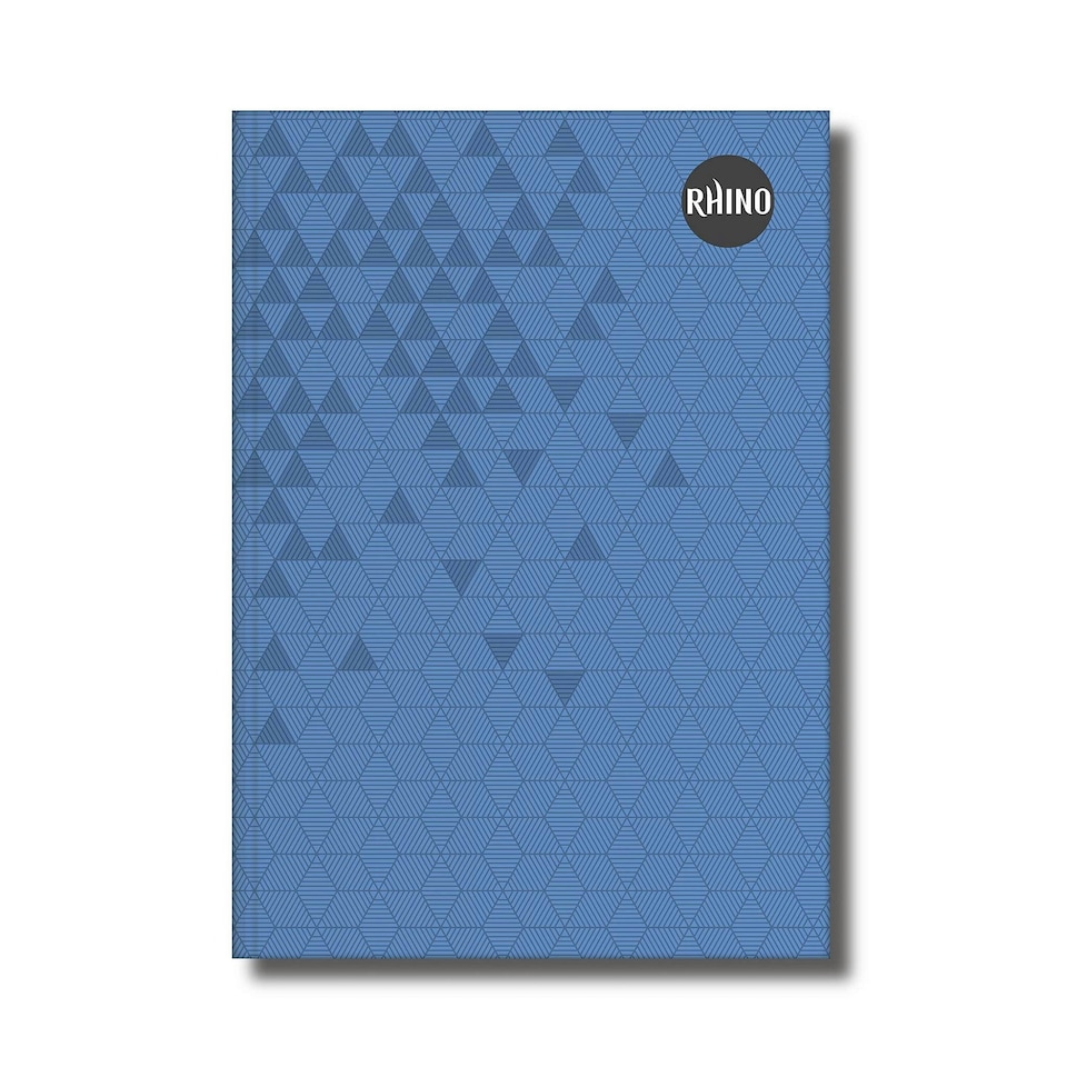 image 1 of Rhino A5 192 Page Blue 8mm Lined Casebound Book
