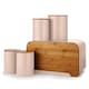 image 2 of Tower Scandi Pink Clay Storage Set Bread Bin 3 Canisters & Biscuit Barrel
