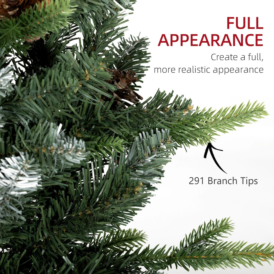 image 1 of HOMCOM 2 Pieces 3' Prelit Artificial Tabletop Christmas Trees, LED Display