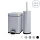 image 1 of Harbour Housewares Mismatched Toilet Brush & Bin Set - Matt Grey Grey