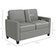 image 3 of HOMCOM Modern 2 Seater Sofa with Spring Cushion, Back Pillow, Grey Grey