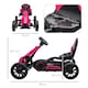 image 3 of HOMCOM Children Pedal Go Kart w/ Adjustable Seat, Handbrake - Pink