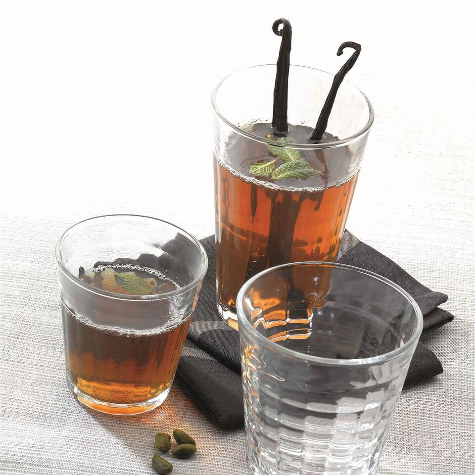 image 1 of Duralex Prisme Drinking Glasses - 220ml Tumblers for Water, Juice - Clear - Pack of 6 | Clear | Clear