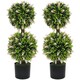 image 6 of HOMCOM Set of 2 Potted Artificial Plants with Lavender Flowers, Pink