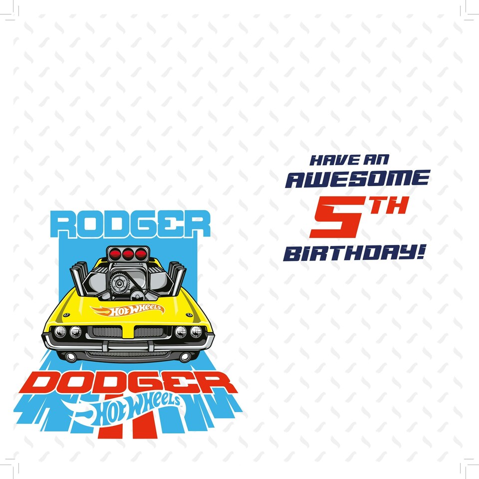 image 1 of Hot Wheels Age 5 Birthday Card