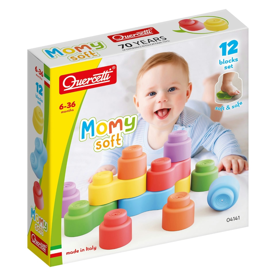 image 1 of Quercetti Momy Soft 12 Blocks