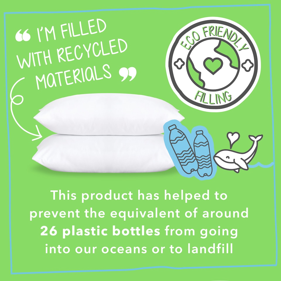 image 1 of Snug Anti-Allergy Get Fresh Bed Pillows, 2 pack, Breathable and Hypoallergenic