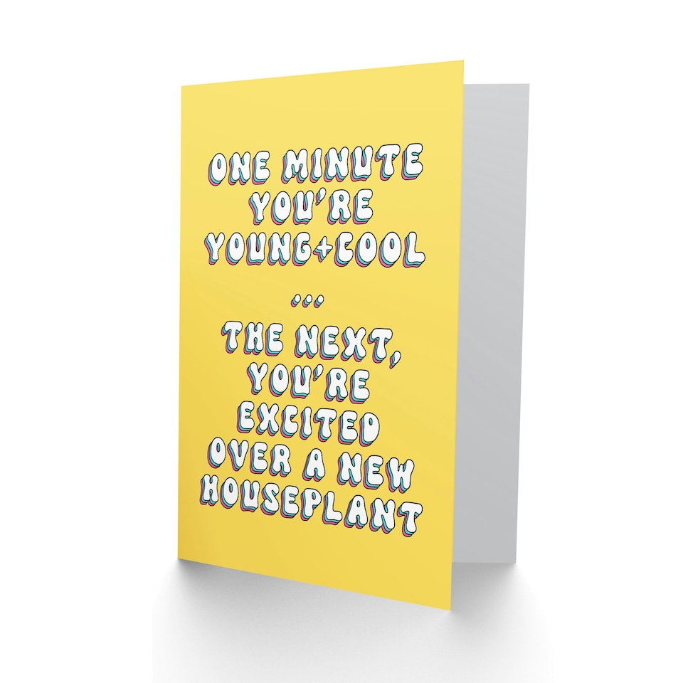 image 1 of Excited Over Houseplants Humour Joke Her Funny Birthday Card
