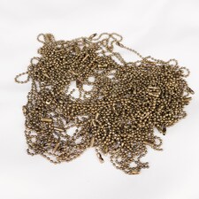 10cm Long Metal Ball Chain Extender for Label Tags - 100pcs
