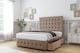 image 3 of Sloomy Berlin Mink Plush Divan Bed With Mattress 2 Drawers Footend With 26" Strutted Headboard & 12" Matching Footboard 6' Super King | Brown | Mink | Super King | 1