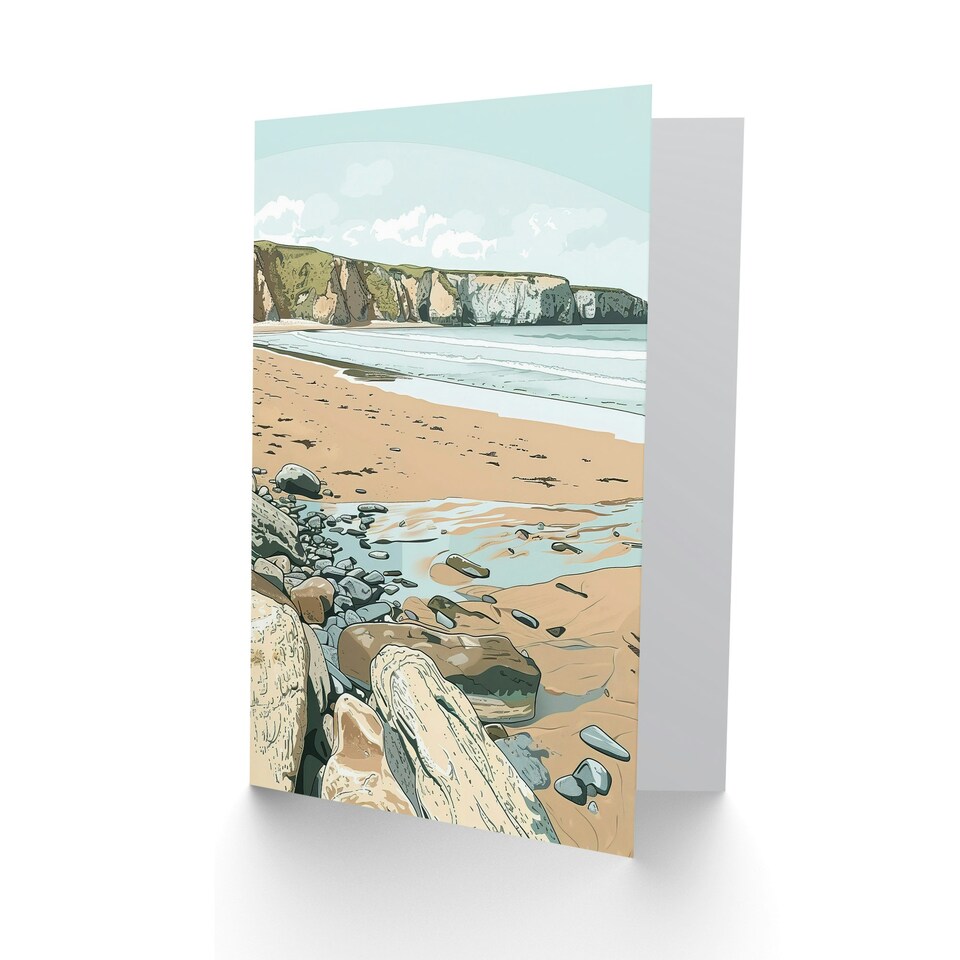 image 1 of Barafundle Bay Coastal Seaside Wales Uk Him Her Birthday Card
