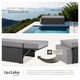 image 4 of Garden Sofa Corfu - 2 seater sofa, stool sun lounger, thick cushions | Black | black/grey | 119 x 64,50 x 71,50 cm | 1