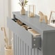 image 7 of HOMCOM Radiator Cover with Drawer and Vertical Slats Grey