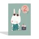 image 2 of Cute Bunny & Friends 2nd Birthday Card