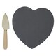 image 1 of Maison by Premier Carter Heart Slate Cheese Board With Gold Knife