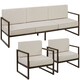 image 1 of Garden Furniture Comosa - for 5 people, XXL padding, 1 sofa, 2 armchairs