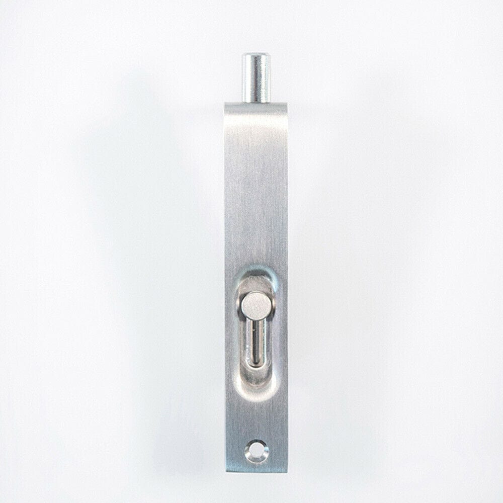 Loops Sunk Slide Flush Door Bolt with Flat Keep Plate 102 x 17mm Satin Nickel in Metallics