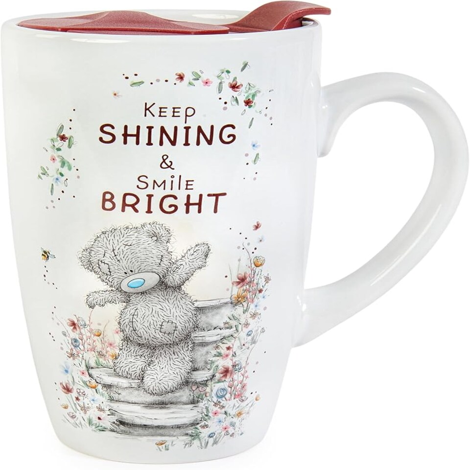 image 1 of Me to You Tatty Teddy Ceramic Travel Mug with Inspirational Quote