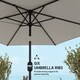 image 7 of Outsunny 2.6M Garden Parasol Umbrella with Aluminium Pole, Tilt, Crank | Grey | Light Grey | Dia. 2.65 x 2.3H m