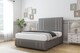 image 2 of Sloomy Kingsley Pewter Dumfries Divan Bed With Mattress 2 Drawers Left Side With 54" Floor Standing Headboard & 12" Matching Footboard 2'6 Small Single | Grey | Pewter | Small Single | 1