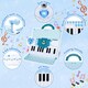 image 2 of 40-Key Folding Piano Keyboard Toy – Portable Electronic Music Toy with Lights & Sound (Blue)