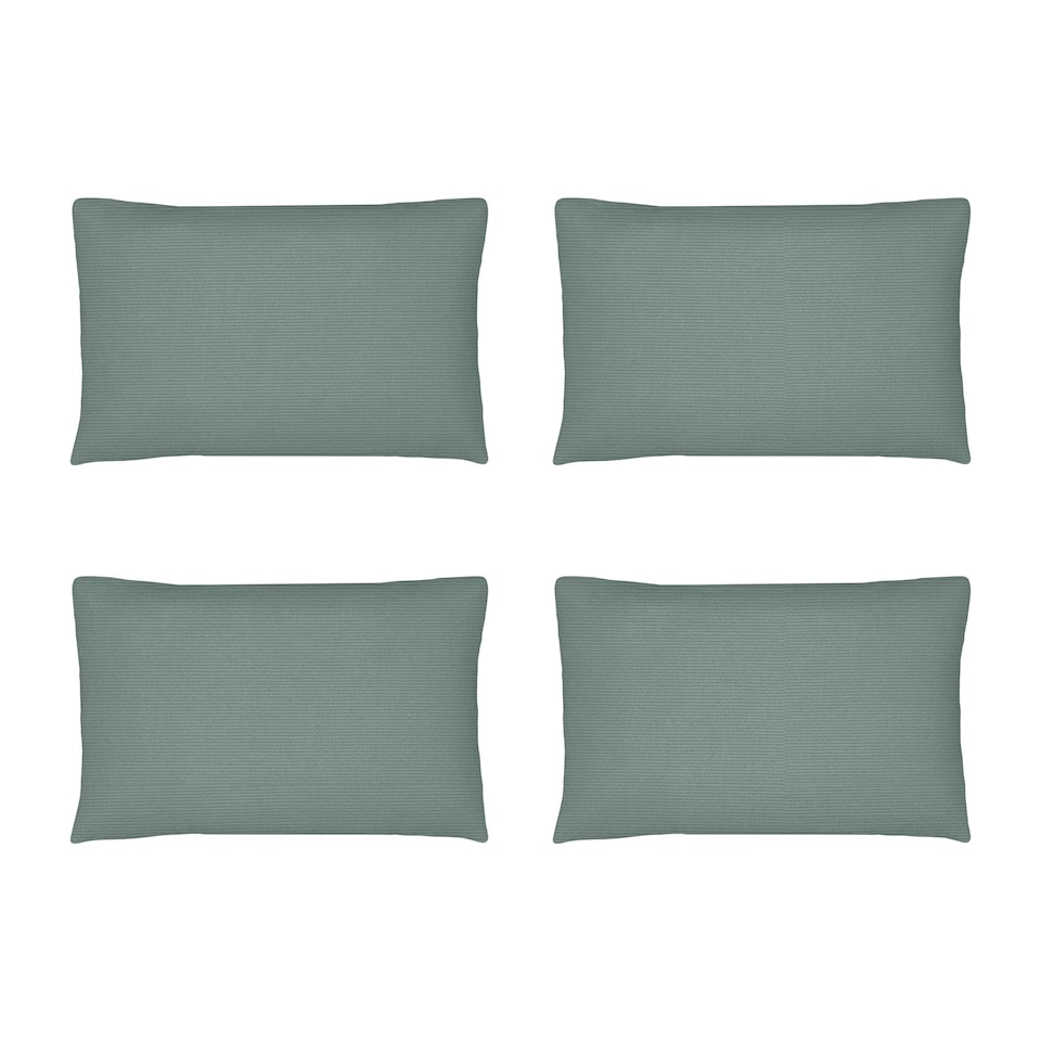 image 1 of Covers&All Sunbrella Rectangle Throw Pillows Pack Of 4, Rectangle 14 x 36, Canvas Spa