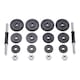image 2 of York 20kg Cast Iron Adjustable Dumbbell Set - Black.
